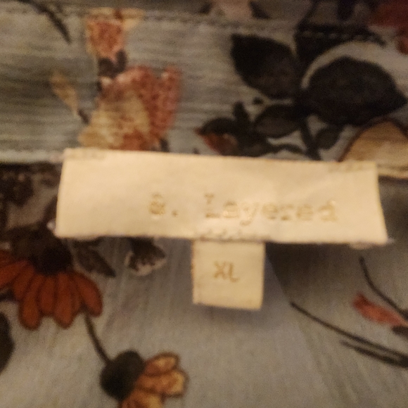 Floral Button Down Shirt in Cream and Brown - Picture 13 of 13